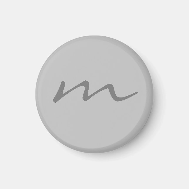 Modernes, modernes Monogramm beruflich grau Magnet (Vorne)