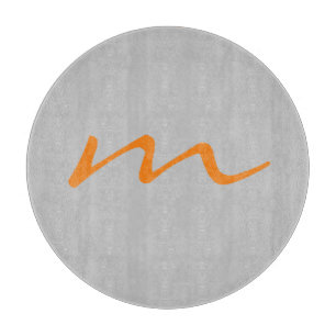 Modernes, modernes Monogramm beruflich grau Schneidebrett