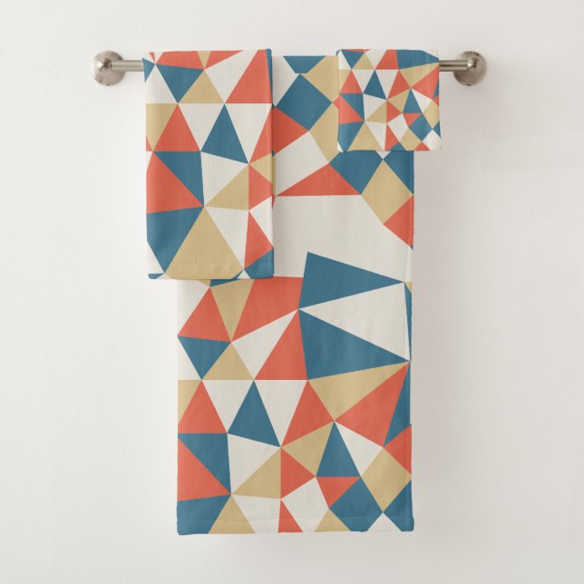 Modernes, modernes Muster geometrischer Formen Badhandtuch Set (Insitu)