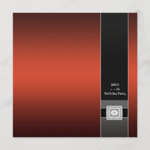Modernes, modernes rotes Party Einladung
