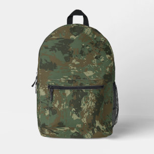 Modernes Mongram Forest Camouflage Camouflage Must Bedruckter Rucksack
