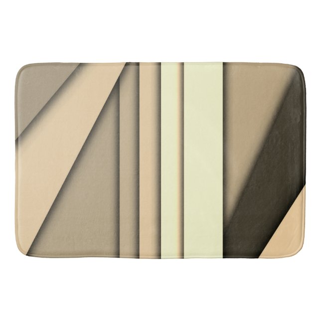 Modernes Monochrome Tan Badematte (Vorderseite)