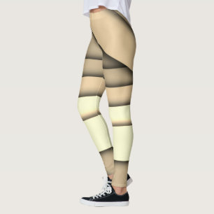 Modernes Monochrome Tan Leggings