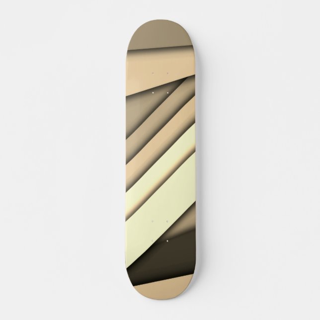 Modernes Monochrome Tan Skateboard (Vorne)