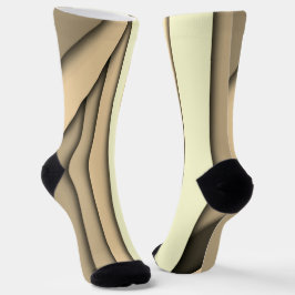 Modernes Monochrome Tan Socken