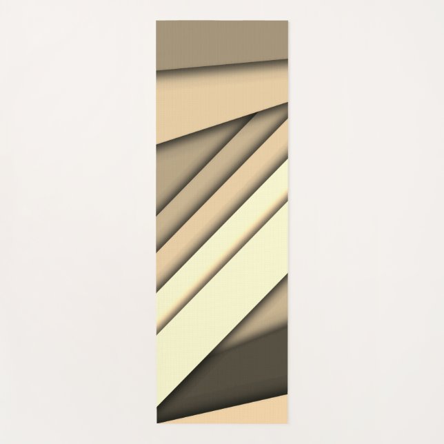 Modernes Monochrome Tan Yogamatte (Vorderseite)