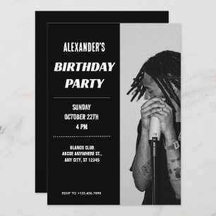 Modernes monochromes Foto Einladung