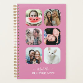 Modernes Monogram 6 Foto Blush Pink Plane Planer