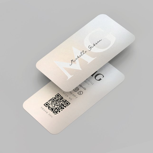 Modernes Monogram Berufliches Silver Gold Marketin Visitenkarte (Modern Monogram Professional Silver Gold Marketing Business Card
)