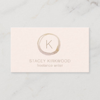 Modernes Monogram Circle Logo Visitenkarte