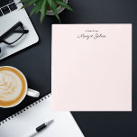 Modernes Monogram, einfach, stylisch, Pastel Pink Notizblock<br><div class="desc">Modernes Monogram, einfach, stylisch, pastellrosa Notepad</div>