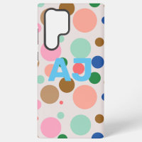 Modernes Monogram Polka Dot Muster