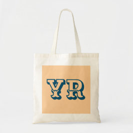 Modernes Monogram Tote Bag - Navy Pink Carnival Te Tragetasche