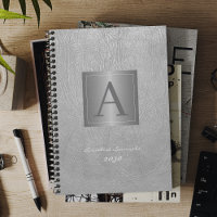 Modernes Monogramm 2026 beruflich silberelegant