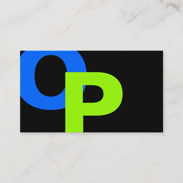 Modernes Monogramm 22 Visitenkarte (Vorderseite)