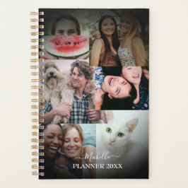 Modernes Monogramm 6 Foto Schwarzer Planer