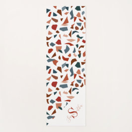 Modernes Monogramm Abstrakt geometrisches Muster Yogamatte