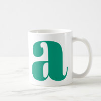 Modernes Monogramm Anfangsbuchstabe in Smaragdgrün