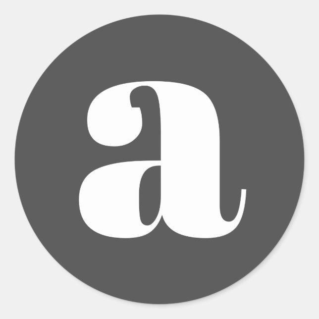 Modernes Monogramm Anfangsbuchstaben Classic Schwa Runder Aufkleber (Vorderseite)
