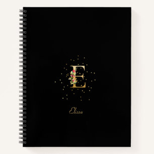 Modernes Monogramm Anfangsbuchstaben E Muster Notizbuch