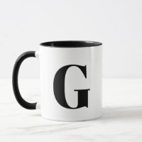 Modernes Monogramm Anfangsbuchstaben Schwarz