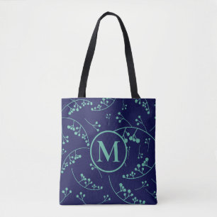 Modernes monogramm aquamarines türkisfarbenes Beer Tasche