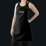 Modernes Monogramm aus schwarzem individuelle Name Schürze<br><div class="desc">Minimalistischer, moderner Schwarzer individuelle Name Text oder Monogramm schlichte Vollfarben-Schürze. Vollständig anpassbarer weißer Text (oder Sie können ihn einfach löschen) auf schwarz festem Hintergrund. Sie können es mit Ihrem Namen, Monogramm oder Firmennamen / Text personalisieren. Alle Farben können bearbeitet werden. Unisex. Erhältlich in vielen Größen. Geeignet für Köche, Koch, Keramik,...</div>