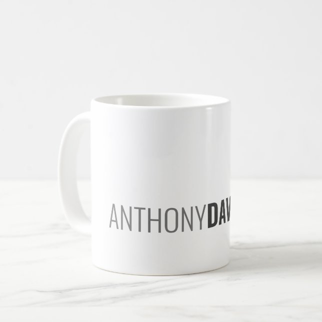 Modernes Monogramm Beruflich Schlicht einfach Kaffeetasse (Vorderseite Links)