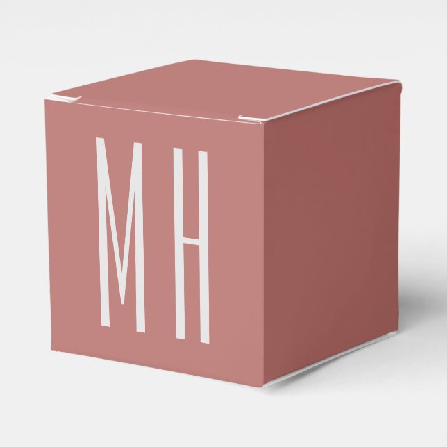 Modernes Monogramm Beruflich Schlicht Minimalistis Geschenkschachtel (Vorderseite)