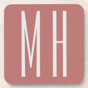 Modernes Monogramm Beruflich Schlicht Minimalistis Getränkeuntersetzer