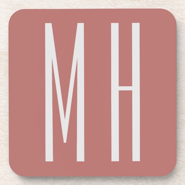 Modernes Monogramm Beruflich Schlicht Minimalistis Getränkeuntersetzer (Vorderseite)