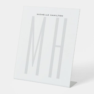 Modernes Monogramm Beruflich Schlicht Minimalistis Sockelschild