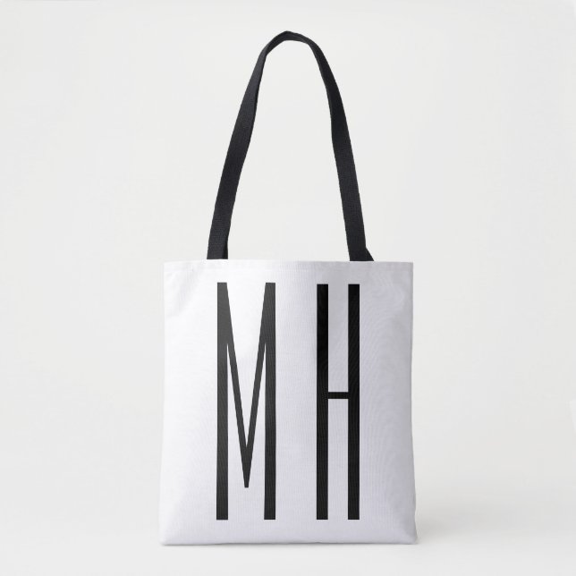 Modernes Monogramm Beruflich Schlicht Minimalistis Tasche (Vorderseite)