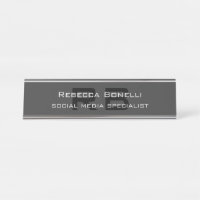 Modernes Monogramm Beruflich Schwarz Grau