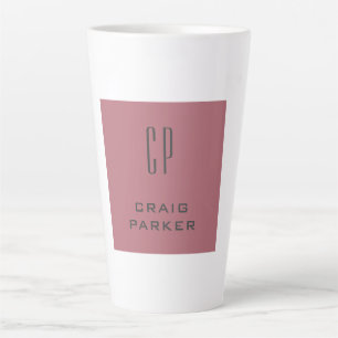 Modernes Monogramm Berufliche Schlichte Rose Gold Milchtasse