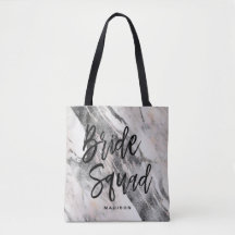 Modernes Monogramm der Black & Gray Marble Bribe