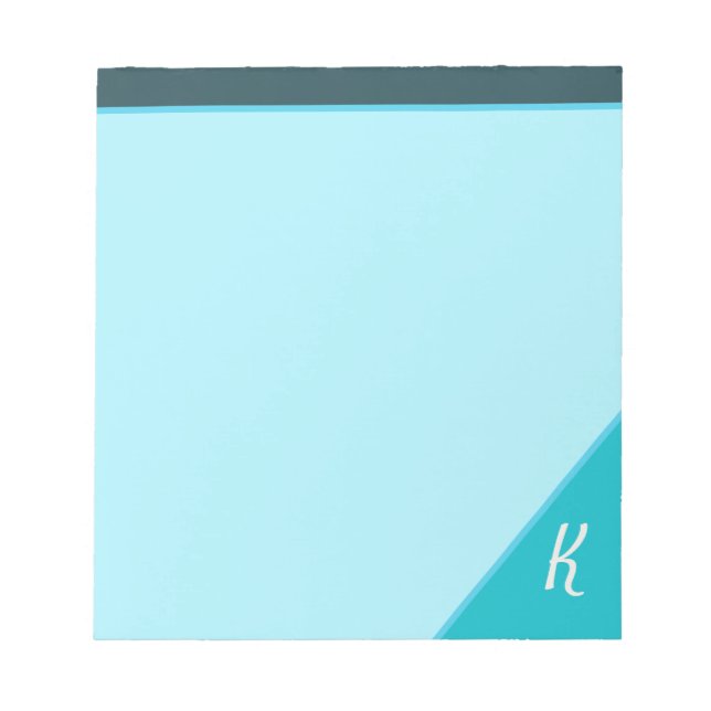 Modernes, monogramm-Editor für Männer Notizblock (Vorderseite)