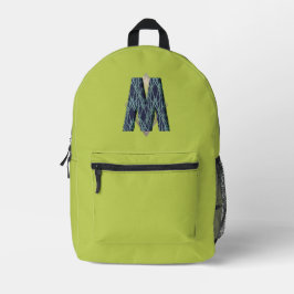 Modernes Monogramm | Einfach Minimalistisch Bedruckter Rucksack