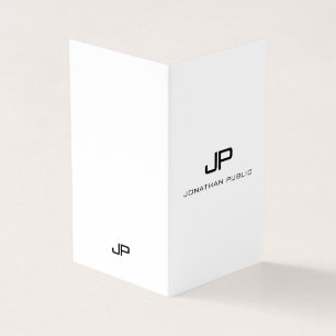 Modernes Monogramm Elegant Einfach Beruflich Visitenkarten