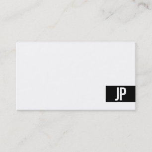 Modernes Monogramm Elegantes Schwarz-weißes Minima Visitenkarte