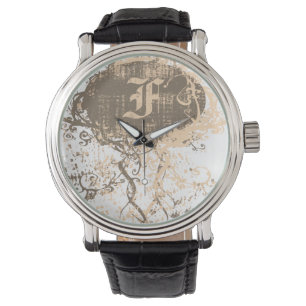 Modernes Monogramm F Armbanduhr