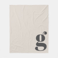 Modernes Monogramm fett Anfangscreme Beige Minimal