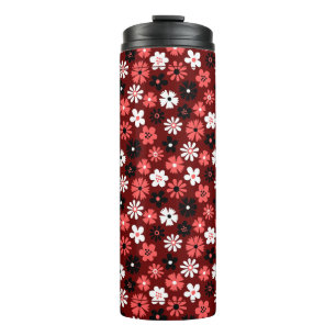 Modernes Monogramm Floral Thermosbecher