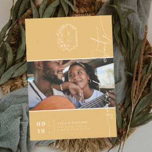 Modernes Monogramm Foto Save-the-Date Save The Date