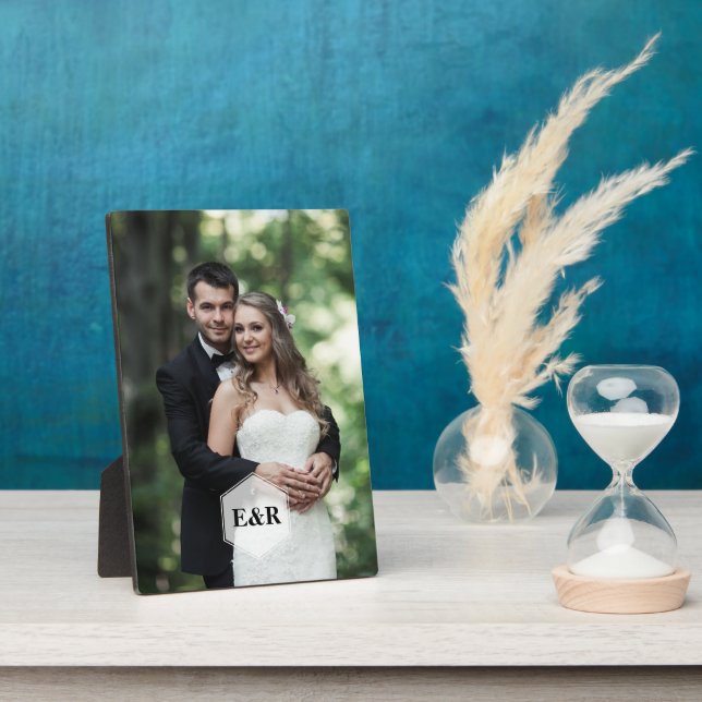 Modernes Monogramm Fotoplatte (Seite)