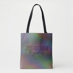 Modernes Monogramm für den holografischen Metallna Tasche