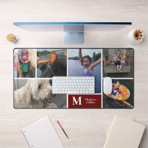 Modernes Monogramm für die FotoCollage Schreibtischunterlage