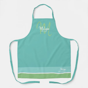 Modernes Monogramm für eine Koch-Küche aquamarin-b Schürze