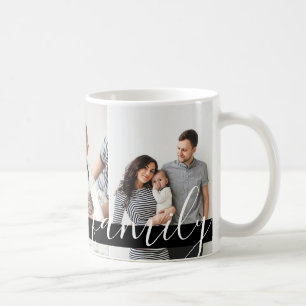 Modernes Monogramm für Fotos der Familie und etabl Kaffeetasse