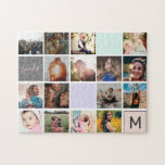 Modernes Monogramm für Ihr 16-Foto-Kollektionsgitt<br><div class="desc">Modernes Monogramm für Ihr 16-Foto-Collage Raster.</div>